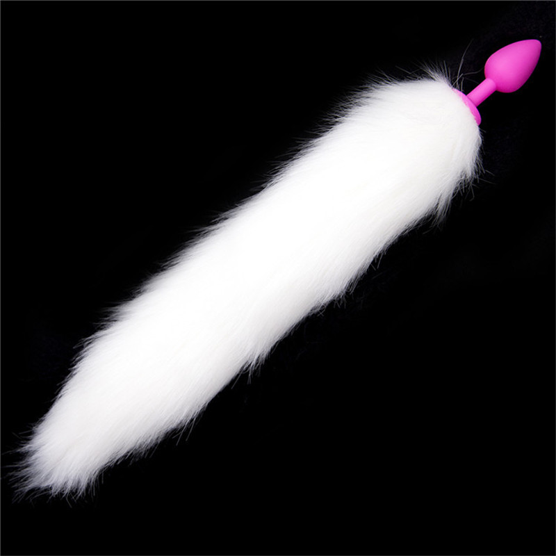 Silicone Anal Plug With Long Faux Fox Tail Adult Cosplay Roleplay Accessory For Women - 8
