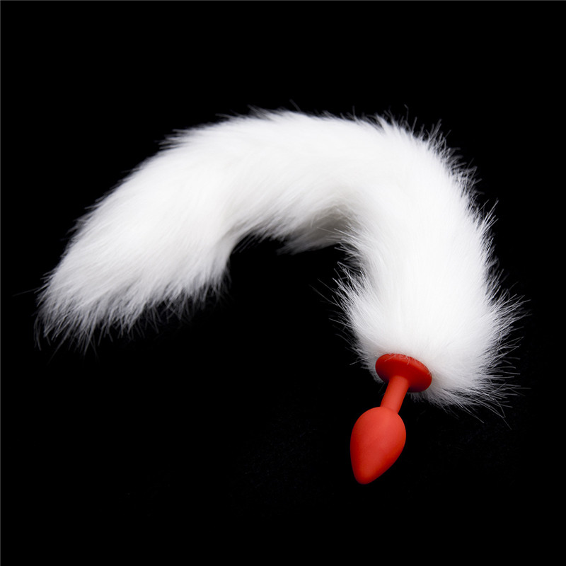 Silicone Anal Plug With Long Faux Fox Tail Adult Cosplay Roleplay Accessory For Women - 9