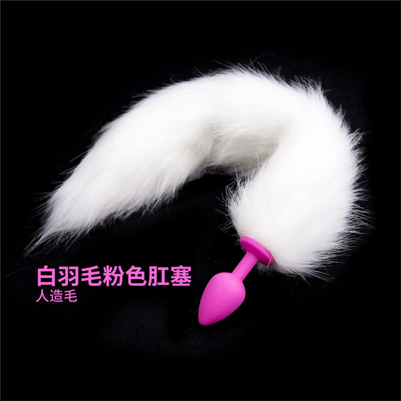 Silicone Anal Plug With Long Faux Fox Tail Adult Cosplay Roleplay Accessory For Women - 10
