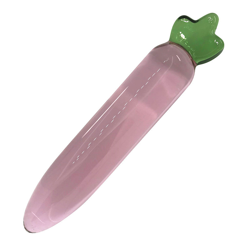 Pink Crystal Glass Dildo 5x28cm Gspot Anal Plug Vaginal Massager Couples Erotic Sex Toys - 2