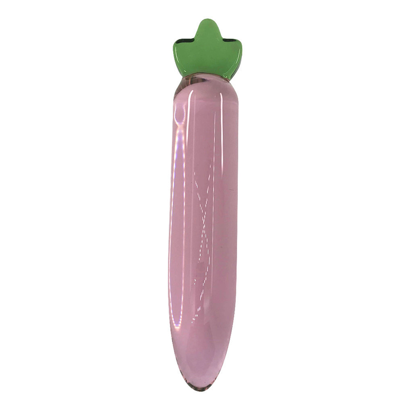 Pink Crystal Glass Dildo 5x28cm Gspot Anal Plug Vaginal Massager Couples Erotic Sex Toys - 3