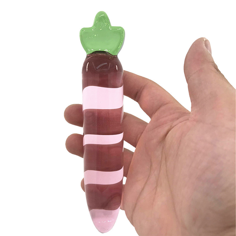 Pink Crystal Glass Dildo 5x28cm Gspot Anal Plug Vaginal Massager Couples Erotic Sex Toys - 5