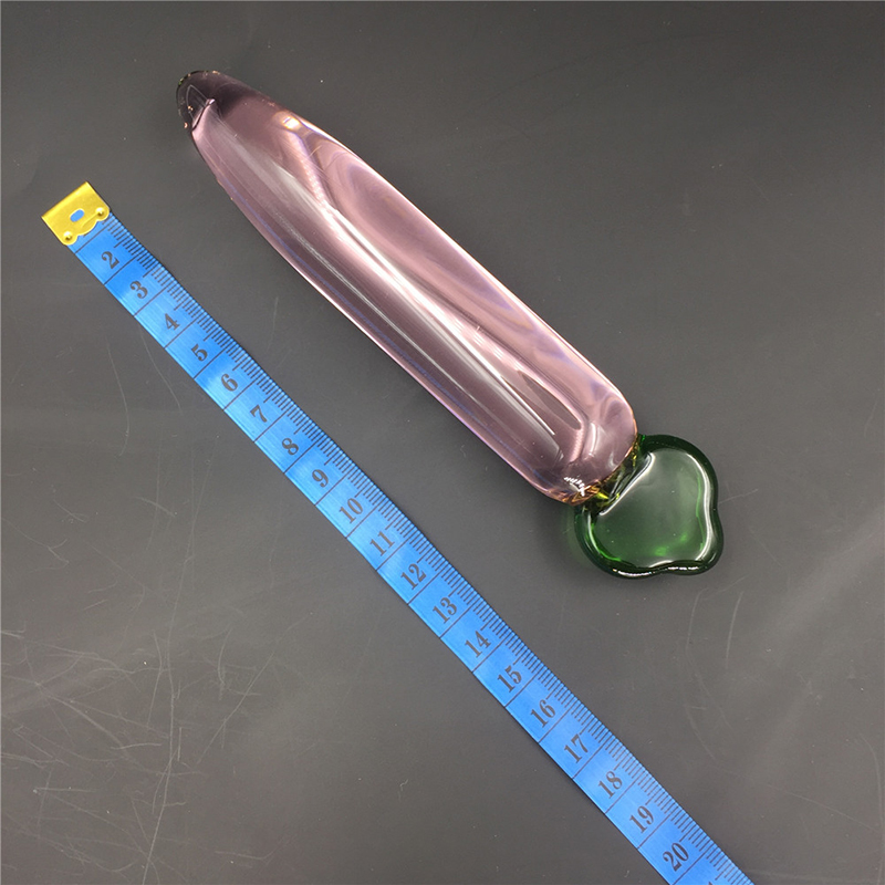 Pink Crystal Glass Dildo 5x28cm Gspot Anal Plug Vaginal Massager Couples Erotic Sex Toys - 7