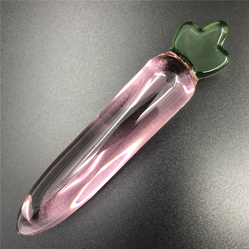 Pink Crystal Glass Dildo 5x28cm Gspot Anal Plug Vaginal Massager Couples Erotic Sex Toys - 12