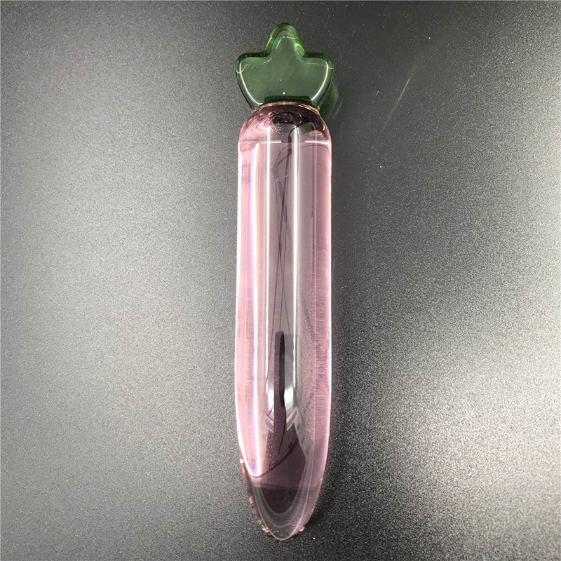 Pink Crystal Glass Dildo 5x28cm Gspot Anal Plug Vaginal Massager Couples Erotic Sex Toys - 13