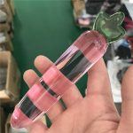15 5x2 8cm Pink Radish Glass Crystal Dildo Anal Plug G Spot Dilation Vaginal Massage Stimulate Sex Toys For Couples