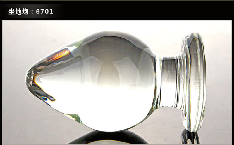 Extra Large Transparent Glass Anal Plug Prostate Massager Crystal Dildo Female Pleasure Sex Toy - 6