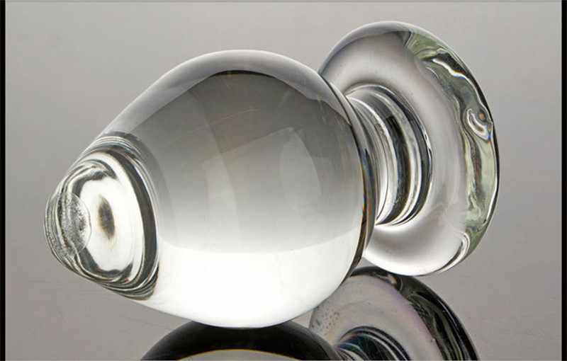 Extra Large Transparent Glass Anal Plug Prostate Massager Crystal Dildo Female Pleasure Sex Toy - 8