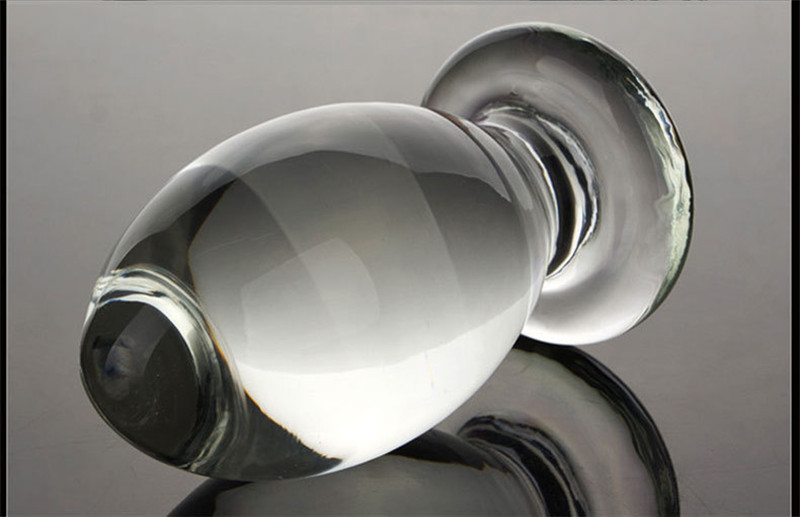Extra Large Transparent Glass Anal Plug Prostate Massager Crystal Dildo Female Pleasure Sex Toy - 10