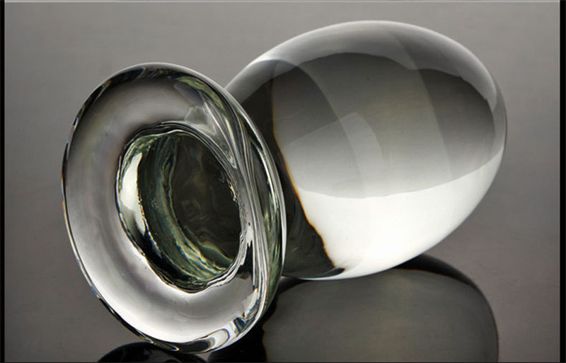 Extra Large Transparent Glass Anal Plug Prostate Massager Crystal Dildo Female Pleasure Sex Toy - 11
