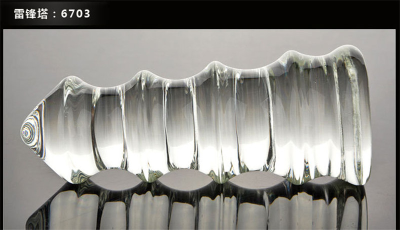 Extra Large Transparent Glass Anal Plug Prostate Massager Crystal Dildo Female Pleasure Sex Toy - 12