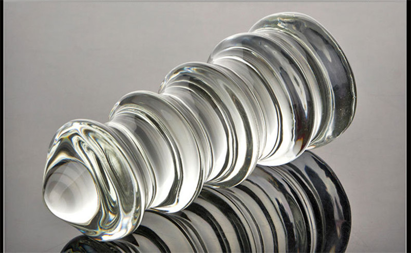 Extra Large Transparent Glass Anal Plug Prostate Massager Crystal Dildo Female Pleasure Sex Toy - 13