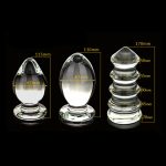 Super Big Anal Plug Large Transparent Crystal Glass Butt Prostate Massage Ball Dildo Huge Sex Toys For Woman - 2