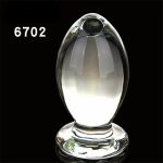 Super Big Anal Plug Large Transparent Crystal Glass Butt Prostate Massage Ball Dildo Huge Sex Toys For Woman - 4