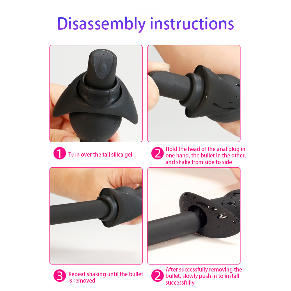 Wireless Remote Control Bullet Vibrator Anal Plug Prostate Massager Dildo For Women Men Gay Sex Toy Butt Plug - 3