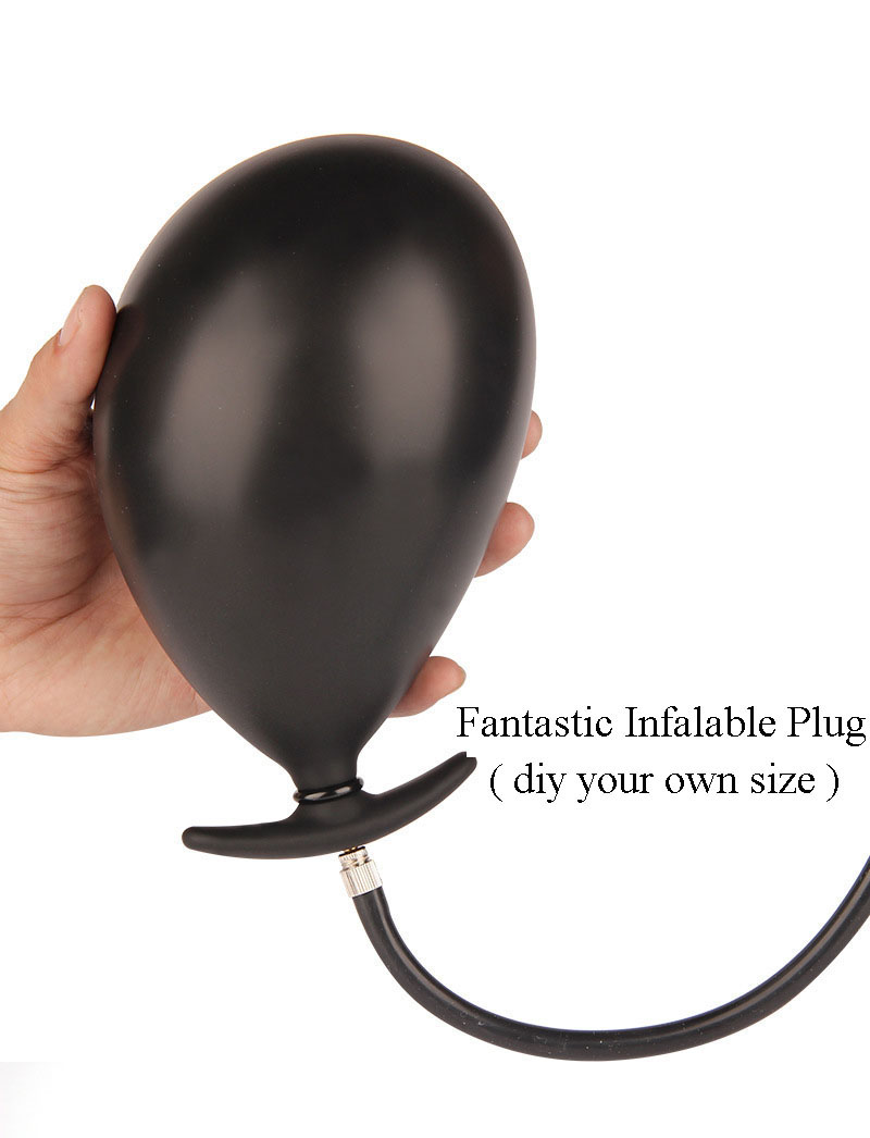 Large Inflatable Prostate Massager Anal Plug With Builtin Metal Ball Unisex Adult Toy For Men Women Gay - 14