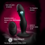 Vibrating Prostate Massager Men Anal Plug Waterproof Powerful 10 Stimulation Butt Silicone Sex Toys For Adults - 4