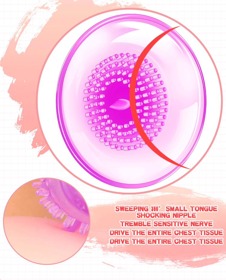 Lick Tongue Nipple Vibrator Clitoris Stimulator Breast Massage Sucker Cup Oral Sex Toy For Couples - 6