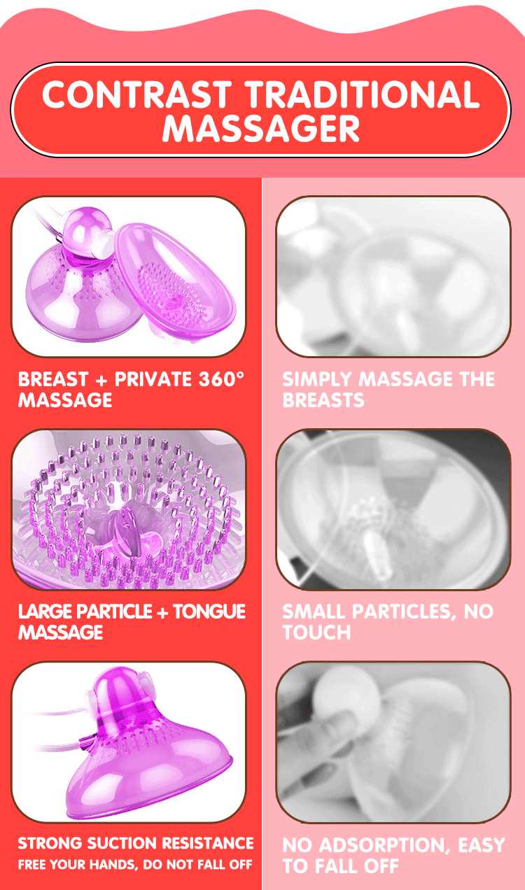 Lick Tongue Nipple Vibrator Clitoris Stimulator Breast Massage Sucker Cup Oral Sex Toy For Couples - 17