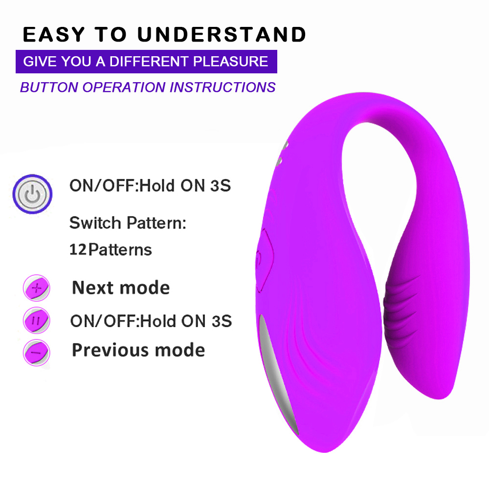Usb Rechargeable Dual Vibrators Wireless Gspot Stimulation Utype Adult Toy For Couples Massager Sex Toy For Women - 4