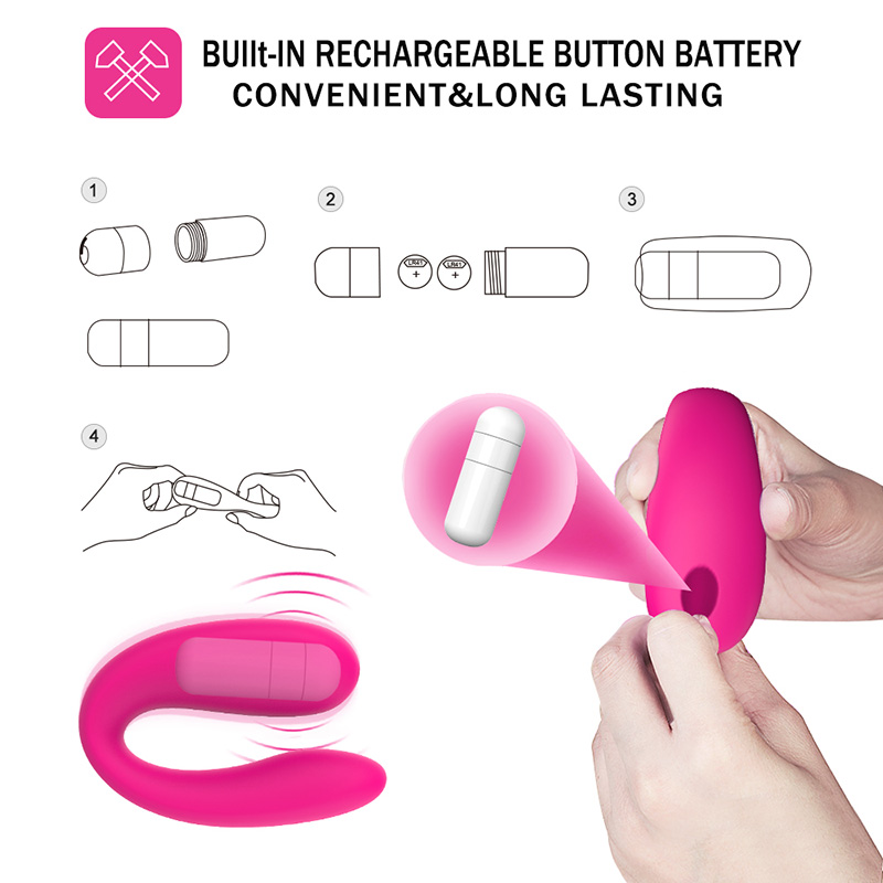Usb Rechargeable Dual Vibrators Wireless Gspot Stimulation Utype Adult Toy For Couples Massager Sex Toy For Women - 13
