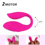 Wireless U Type Vibrator Adult Toys For Couples Usb Rechargeable Double Vibrators G Spot Stimulator Massager Sex Toy Woman - 2
