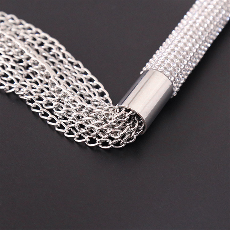 Soft Leather Chain Whip Passionate Spanking Paddle Couples Bondage Flogger Slave Restraint Sex Toy - 6