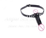 Strapon Double Dildo Open Mouth Gag Leather Harness Erotic Sex Toys For Couples Fetish Lesbian Bondage Products Adult Games - 4
