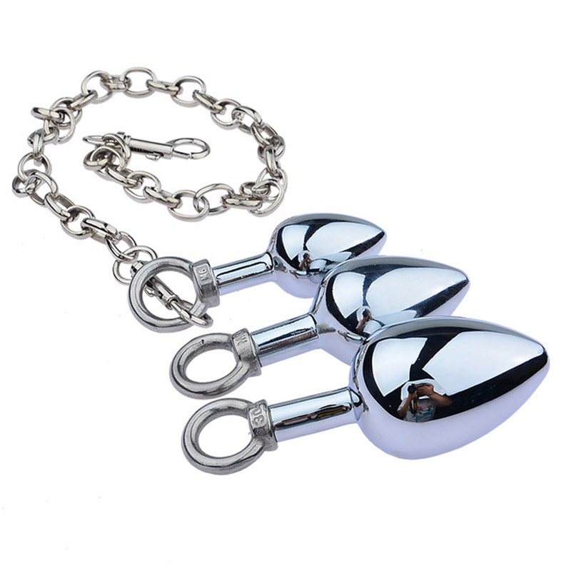 Bdsm Bondage Kit With Metal Anal Plug Vagina Spreader Clamp Chain Set Adult Couple Sex Game Accessory - 2