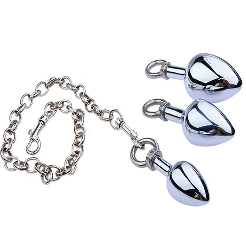 Bdsm Bondage Kit With Metal Anal Plug Vagina Spreader Clamp Chain Set Adult Couple Sex Game Accessory - 3