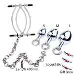 Metal Kit Set Anal Plug Vagina Spreader Clamp Pussy With Chain Bdsm Bondage Voyeur Accessory Adult Sex Toys For Couple Game Tool - 6