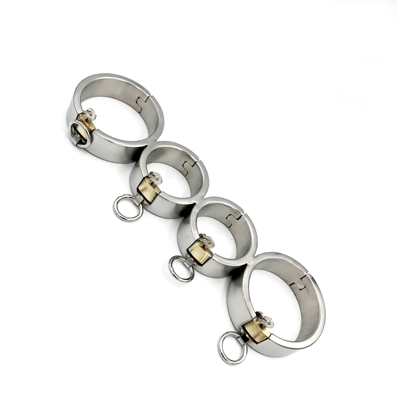Stainless Steel Bdsm Handcuffs Adult Couples Game Restraints Shackle Lock Manacles Erotic Toy G76115 - 5