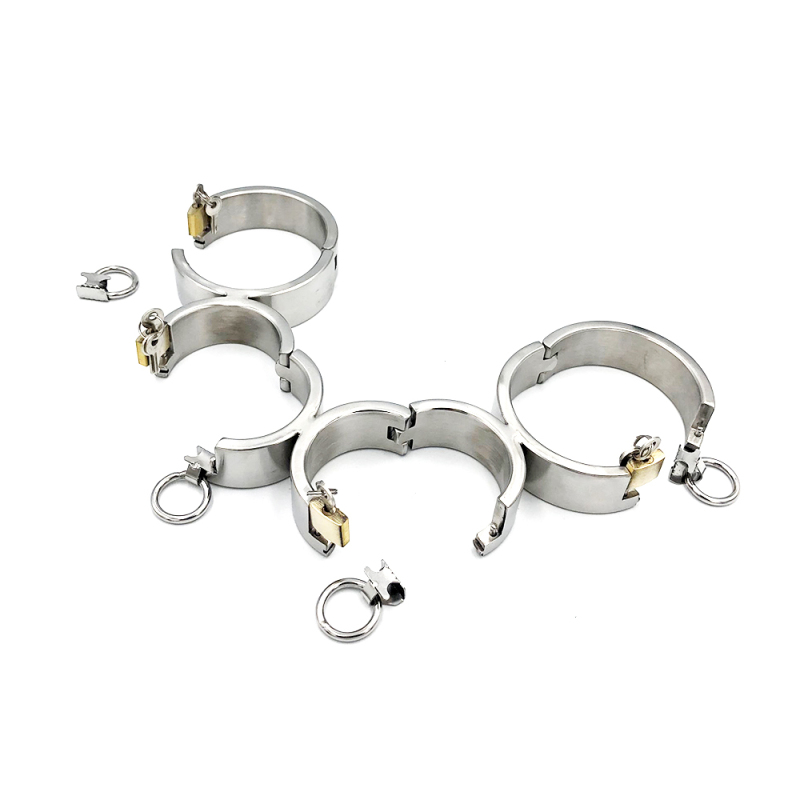Stainless Steel Bdsm Handcuffs Adult Couples Game Restraints Shackle Lock Manacles Erotic Toy G76115 - 6