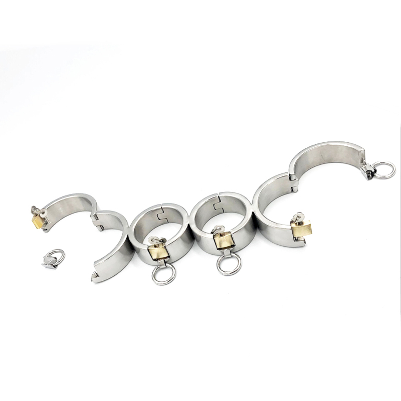 Stainless Steel Bdsm Handcuffs Adult Couples Game Restraints Shackle Lock Manacles Erotic Toy G76115 - 7
