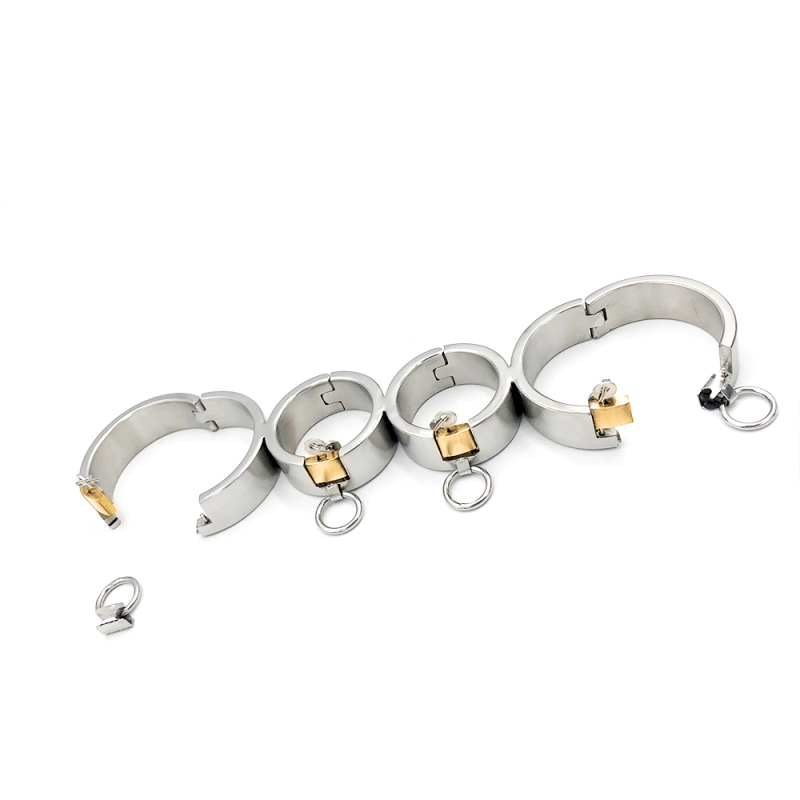 Stainless Steel Bdsm Handcuffs Adult Couples Game Restraints Shackle Lock Manacles Erotic Toy G76115 - 9