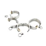 Stainless Steel Lock Connect Handcuffs Shackle Adult Game Manacles Restraints Sex Salve Products Bdsm Toys For Couples G7-6-115 - 4
