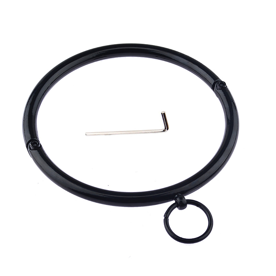 Camatech Womens Stainless Steel Lockable Bondage Choker Slave Metal Oring Neck Collar With Lock Restraint - 7