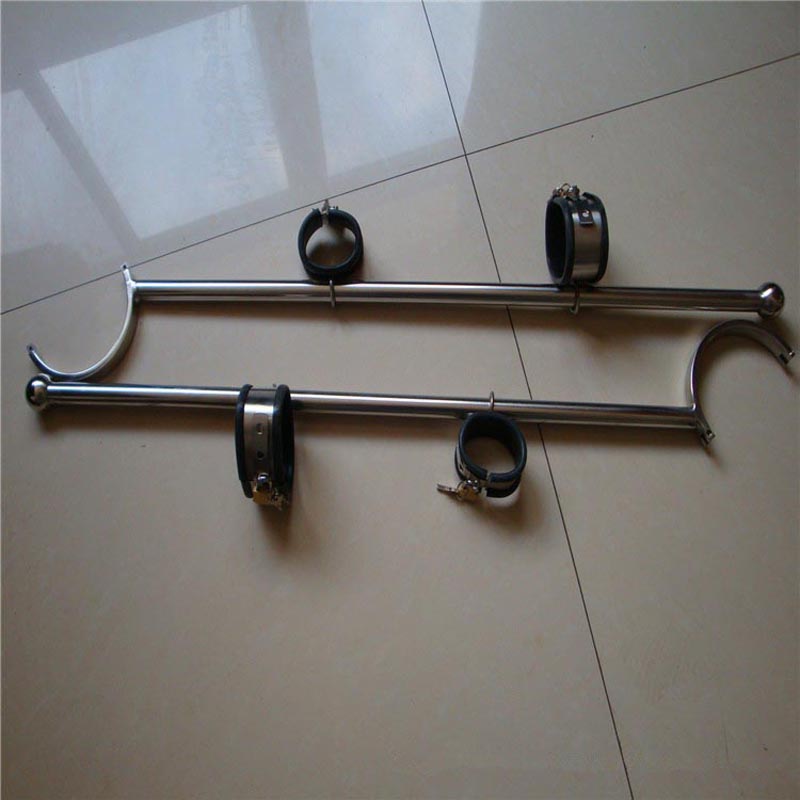 Adult Bdsm Bondage Restraints Stainless Steel Spreader Bar Neck Collar Hand Ankle Cuffs For Erotic Games - 6