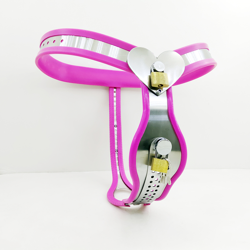 Luxury Stainless Steel Heartshaped Lock Chastity Belt For Women Bdsm Bondage Tools Adult Game Device Sexual Wellness Toys For Couples - 2