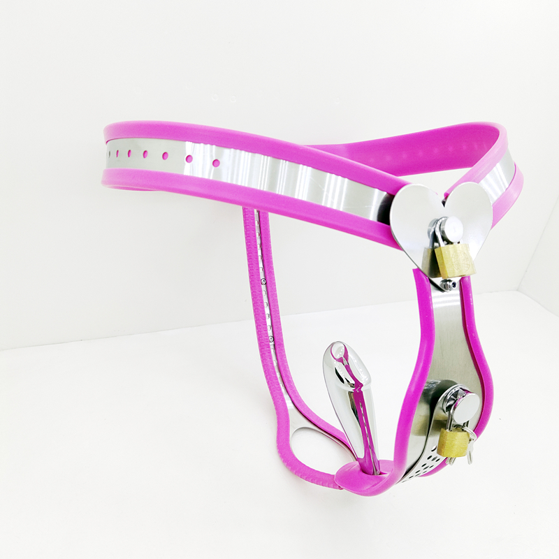 Luxury Stainless Steel Heartshaped Lock Chastity Belt For Women Bdsm Bondage Tools Adult Game Device Sexual Wellness Toys For Couples - 3