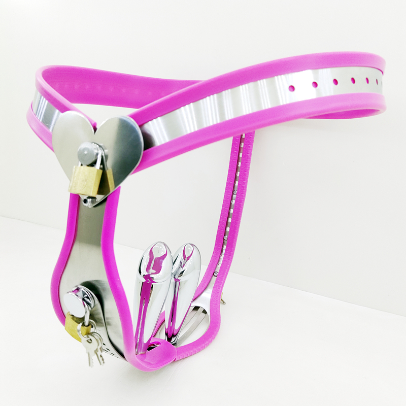Luxury Stainless Steel Heartshaped Lock Chastity Belt For Women Bdsm Bondage Tools Adult Game Device Sexual Wellness Toys For Couples - 4