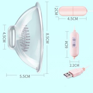 20 Speed Female Silicone Nipple Sucker Massager Remote Control Vibrating Sex Toys Stimulate Women Breast Masturbation Shop - 2