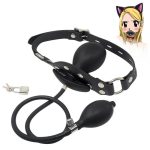Harness Inflatable Bondage Gag Pump Bite Balls Mouth Plug Panel Balloon - 5