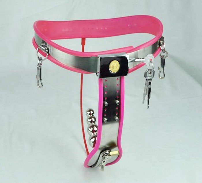 Stainless Steel Female Chastity Belt Arc Style With Vaginal Plug Bdsm Bondage Adult Fetish Wear - 1
