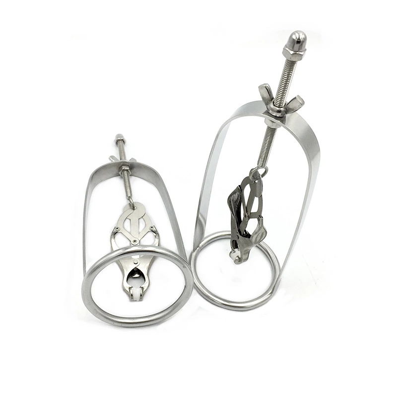 Adjustable Stainless Steel Bdsm Nipple Clamps Heavyduty Breast Cage Erotic Couple Flirt Toy - 5