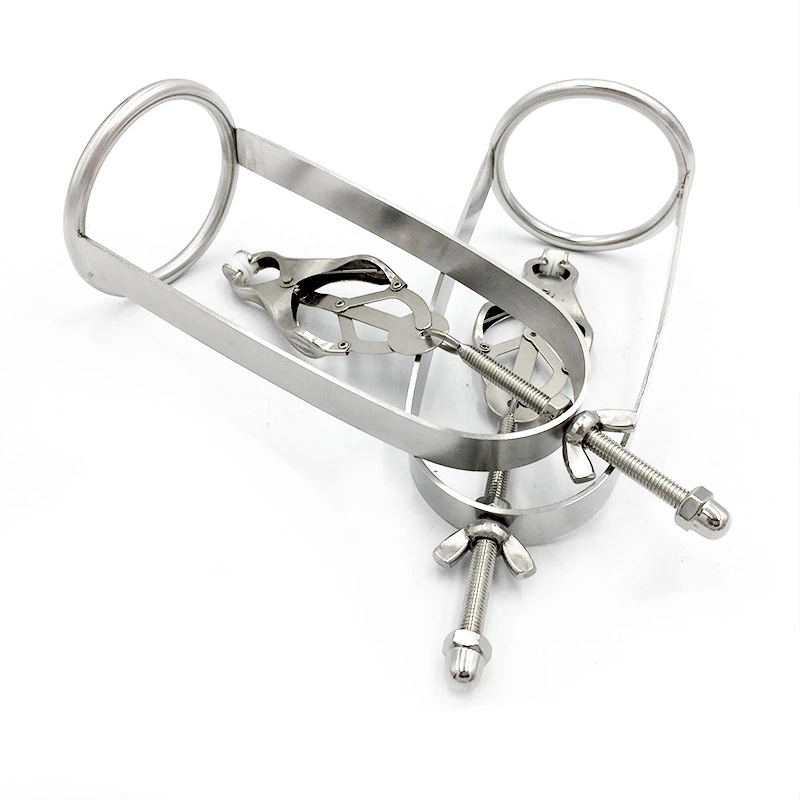 Adjustable Stainless Steel Bdsm Nipple Clamps Heavyduty Breast Cage Erotic Couple Flirt Toy - 6