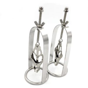 Stainless Steel Bdsm Nipple Clamps Breast Cage Heavy Duty Adjustable Mimi Torture Clip Stretcher Couple Flirt Toy