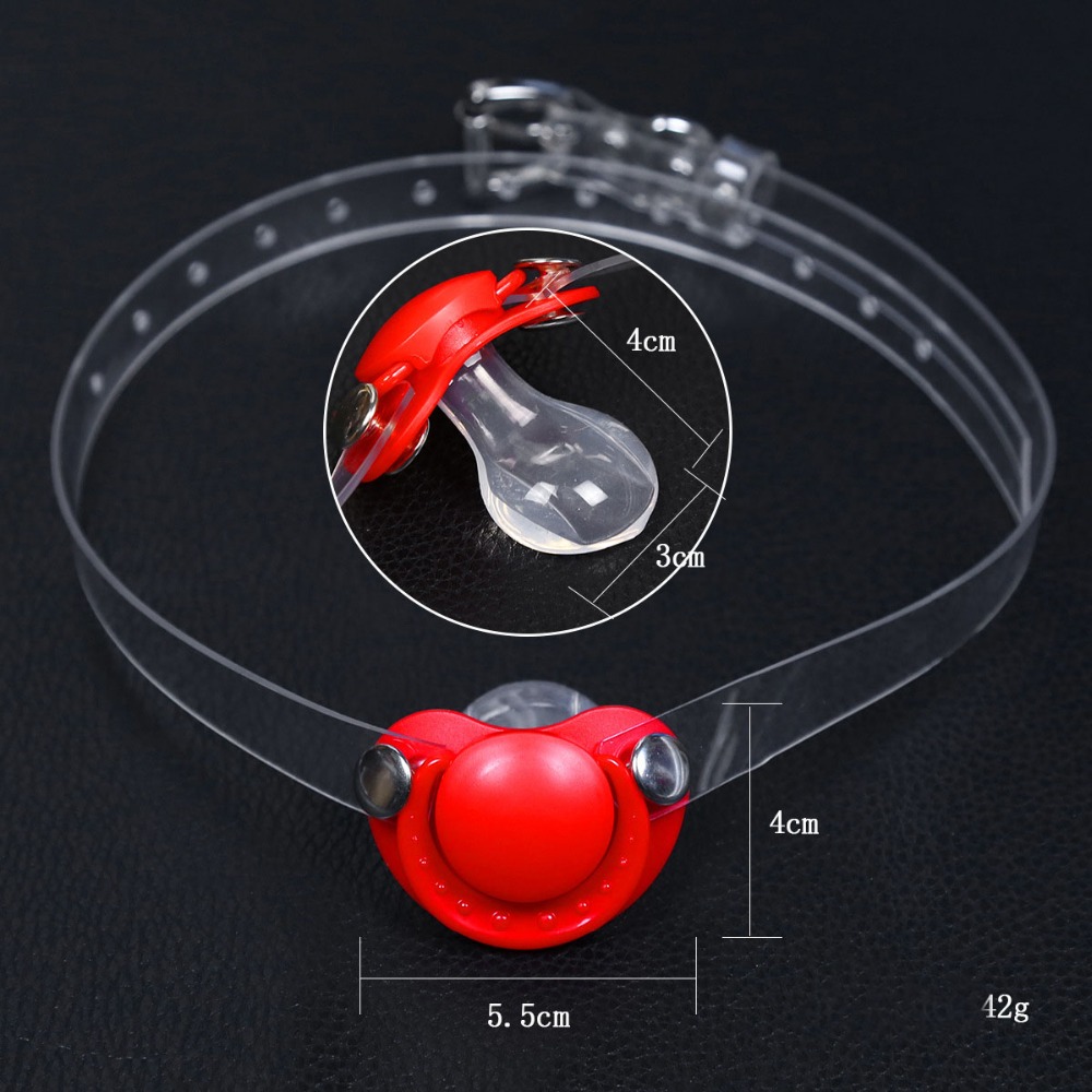 Adjustable Transparent Silicone Mouth Gag Couples Bdsm Bondage Slave Toy Comfortable Adult Role Play Accessory - 1