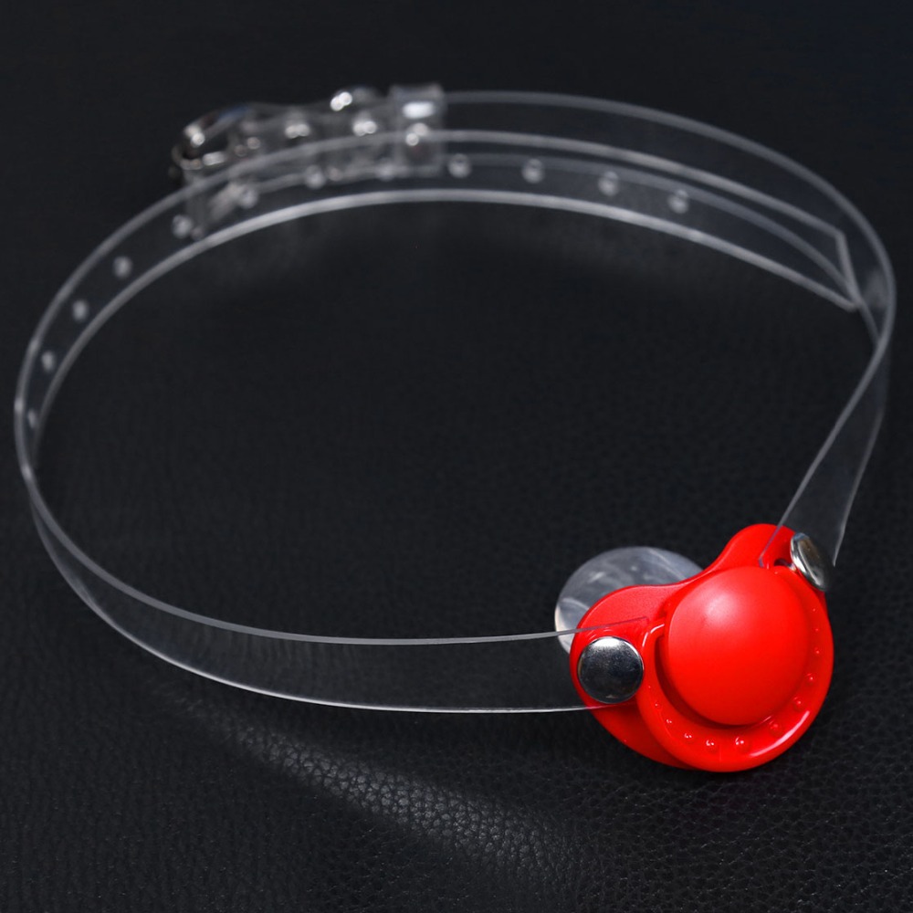Adjustable Transparent Silicone Mouth Gag Couples Bdsm Bondage Slave Toy Comfortable Adult Role Play Accessory - 4