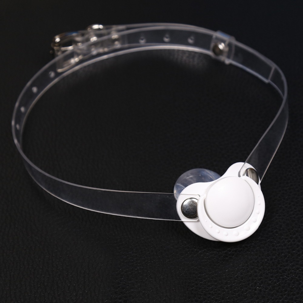 Adjustable Transparent Silicone Mouth Gag Couples Bdsm Bondage Slave Toy Comfortable Adult Role Play Accessory - 9